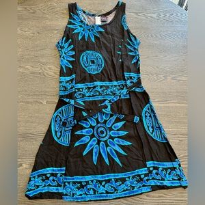 LG Sport Blue & Black Sun Dress Small